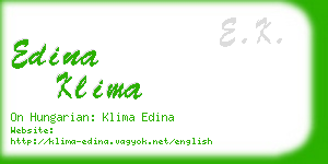 edina klima business card